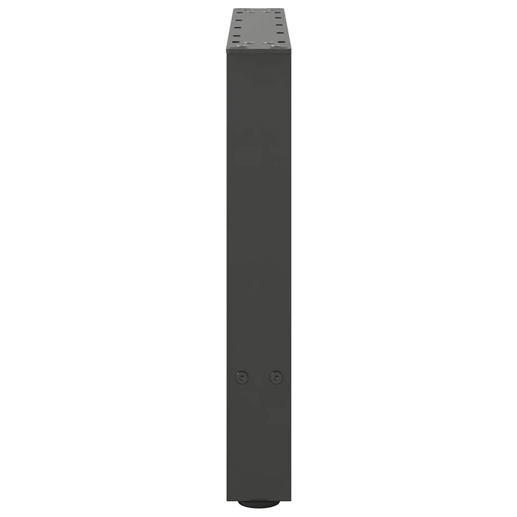 Pieds de table basse anthracite 2 pièces 50x(42-43) cm acier