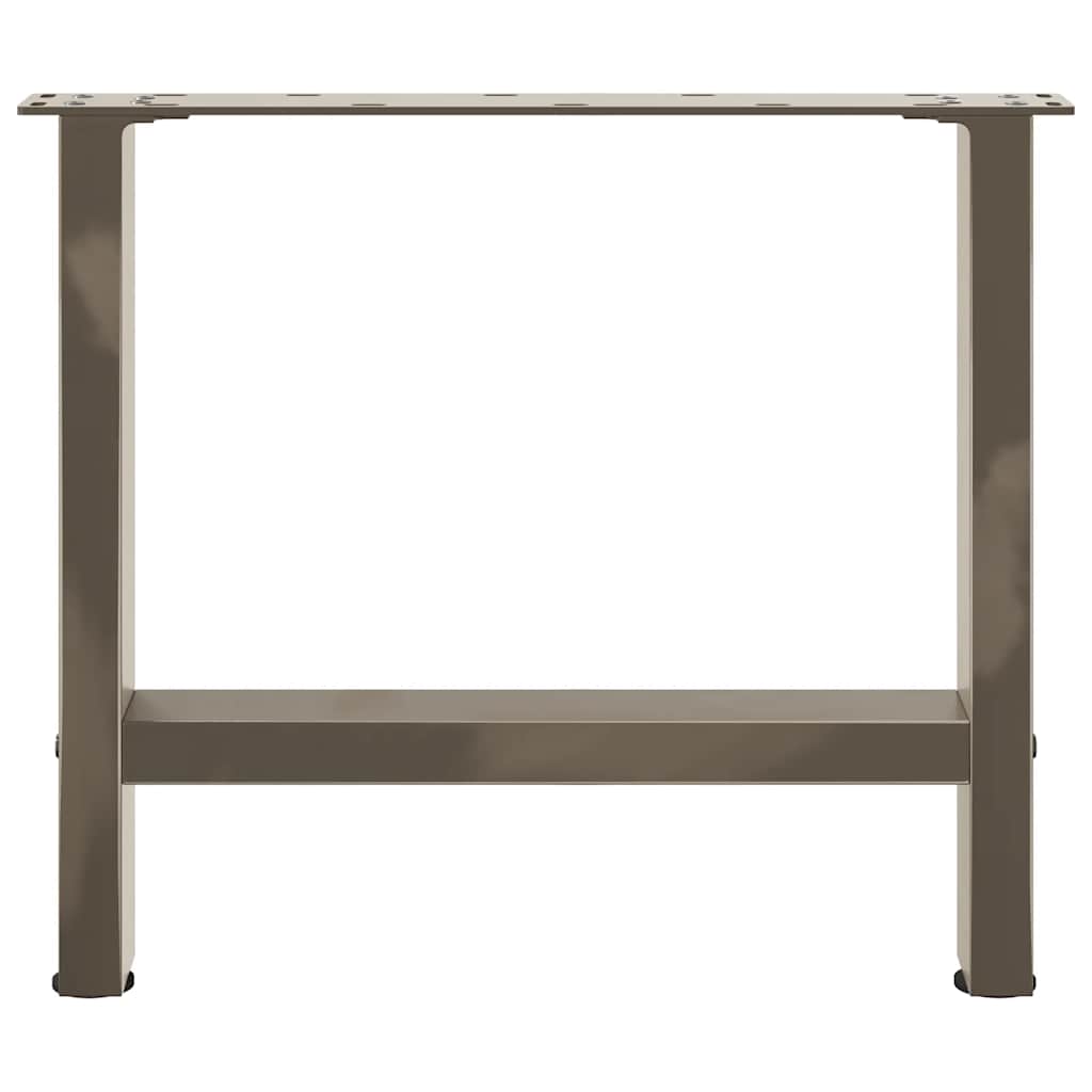 Pieds de table basse en acier naturel, 2 pièces, 50 x (42-43) cm