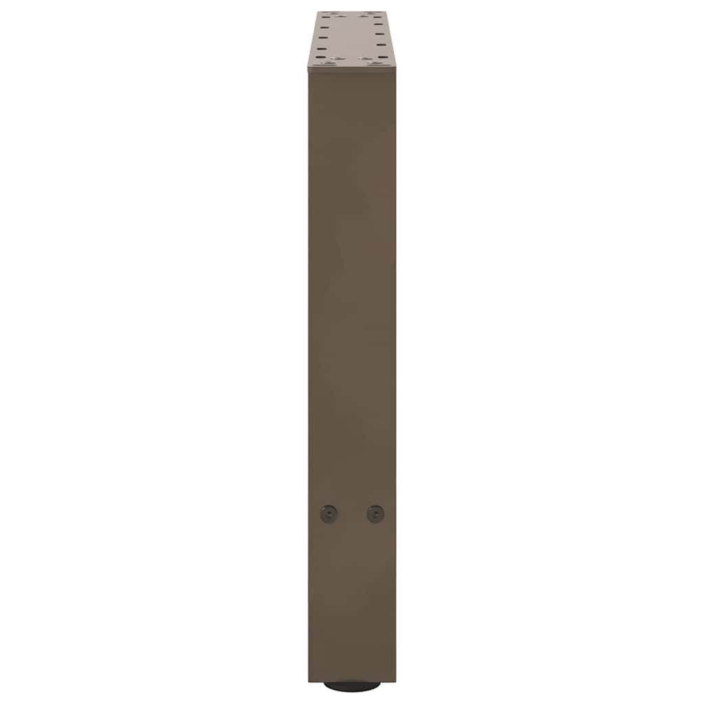 Pieds de table basse en acier naturel, 2 pièces, 60 x (42-43) cm
