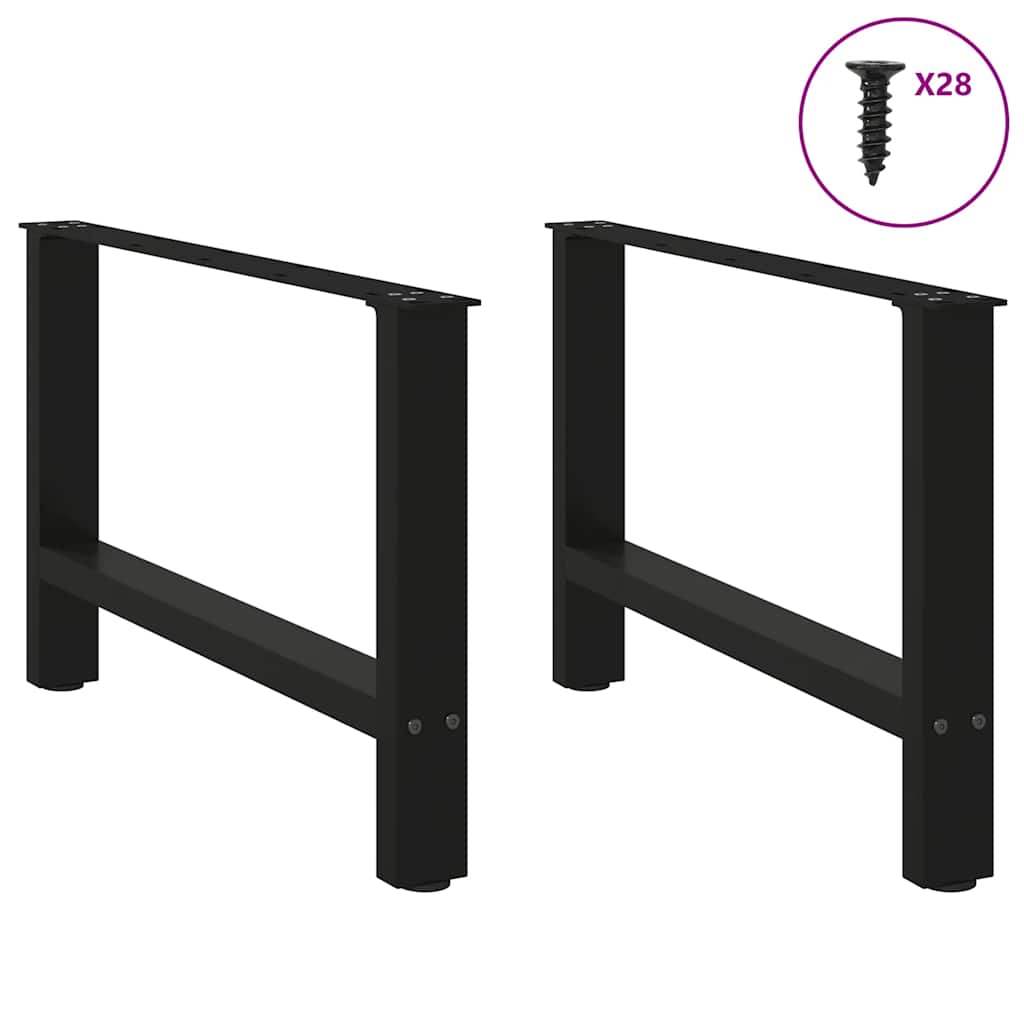 Coffee table legs black 2 pcs. 70x(42-43) cm steel