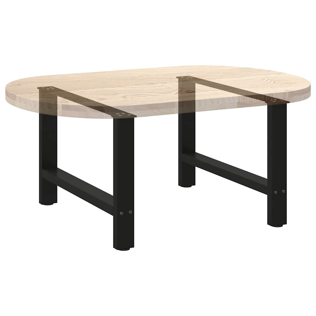 Coffee table legs black 2 pcs. 70x(42-43) cm steel