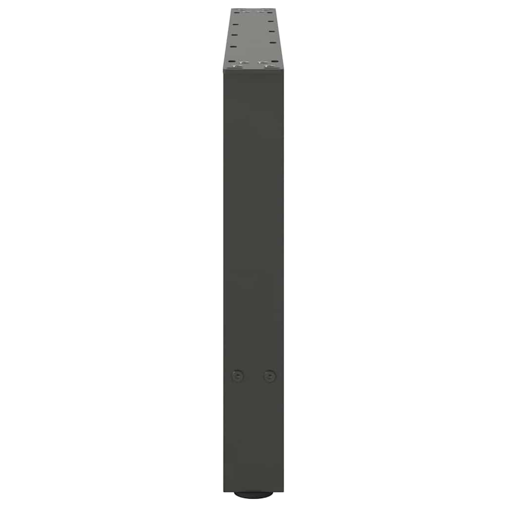 Pieds de table basse anthracite 2 pièces 70x(42-43) cm acier