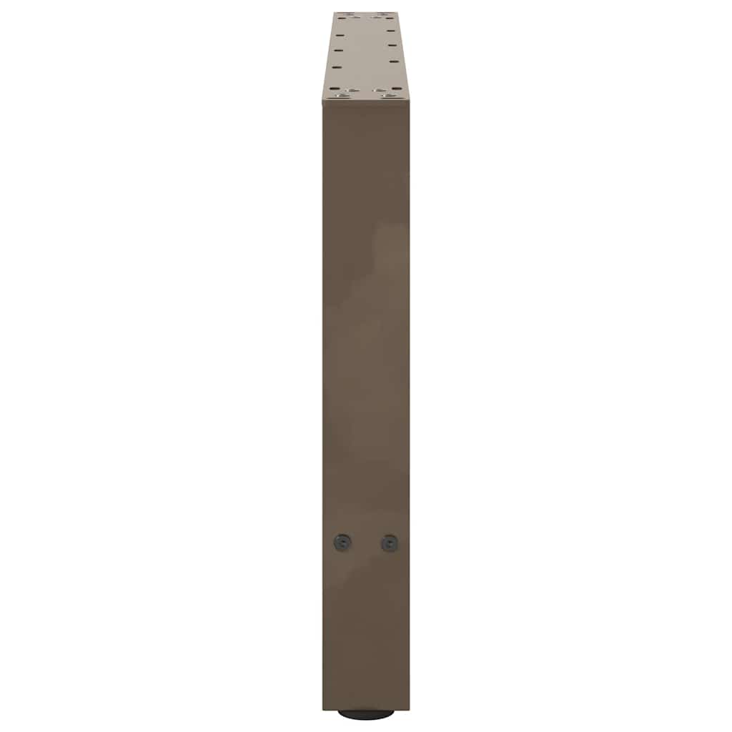 Pieds de table basse en acier naturel, 2 pièces, 70 x (42-43) cm