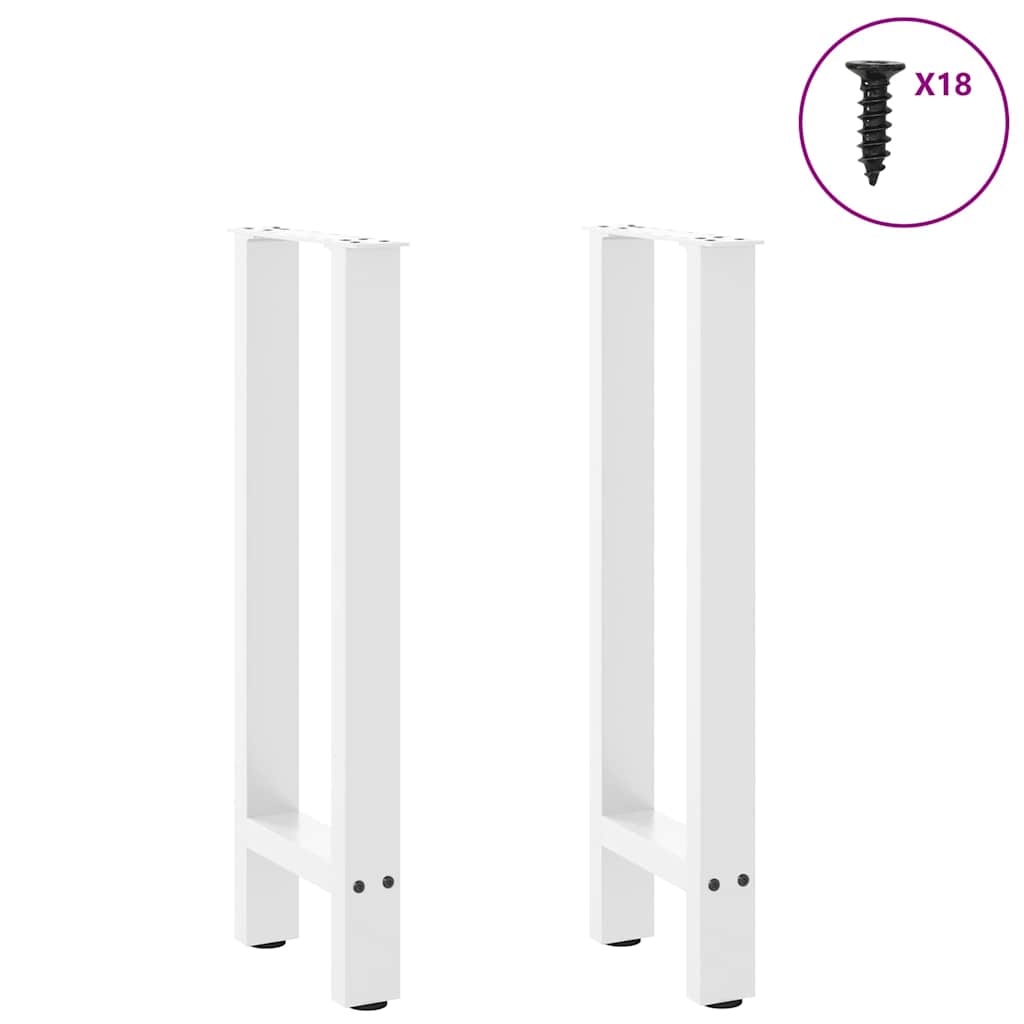 Konsolentischbeine Weiß 2 Stk. 28x(72-73) cm Stahl