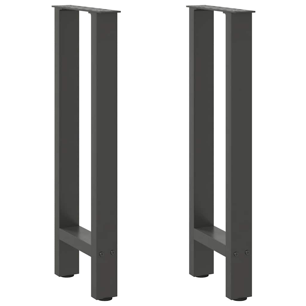 Konsolentischbeine Anthrazit 2 Stk. 28x(72-73) cm Stahl