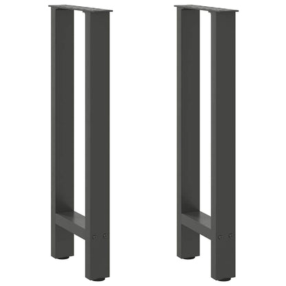 Konsolentischbeine Anthrazit 2 Stk. 38x(72-73) cm Stahl