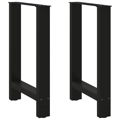 Esstischbeine Schwarz 2 Stk. 60x(72-73) cm Stahl