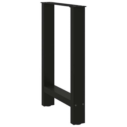 Esstischbeine Schwarz 2 Stk. 60x(72-73) cm Stahl