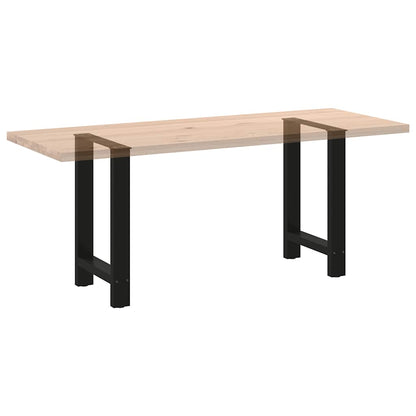 Esstischbeine Schwarz 2 Stk. 60x(72-73) cm Stahl