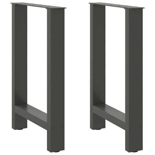 Coffee table legs anthracite 2 pcs. 60x(72-73) cm steel