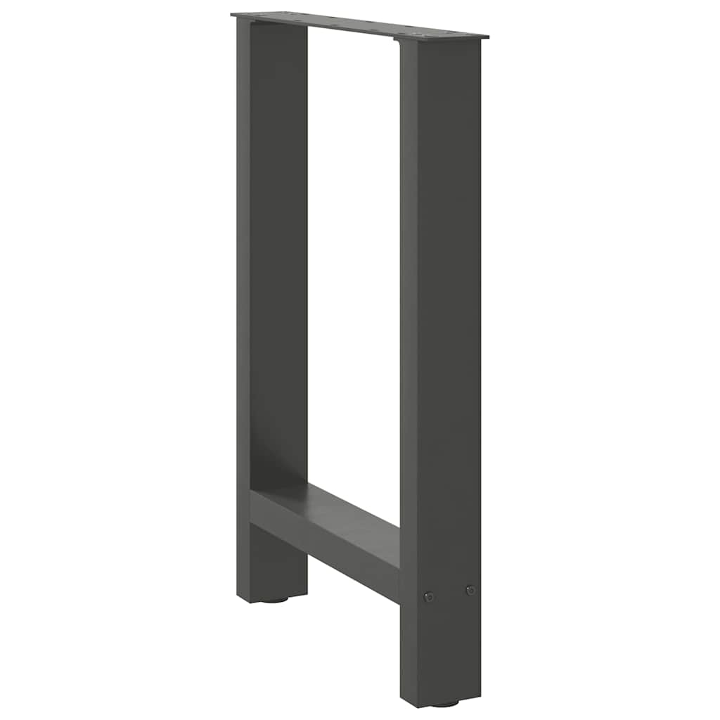 Coffee table legs anthracite 2 pcs. 60x(72-73) cm steel