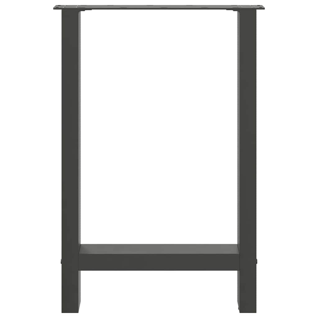 Coffee table legs anthracite 2 pcs. 60x(72-73) cm steel