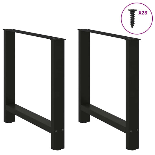Coffee table legs black 2 pcs. 70x(72-73) cm steel