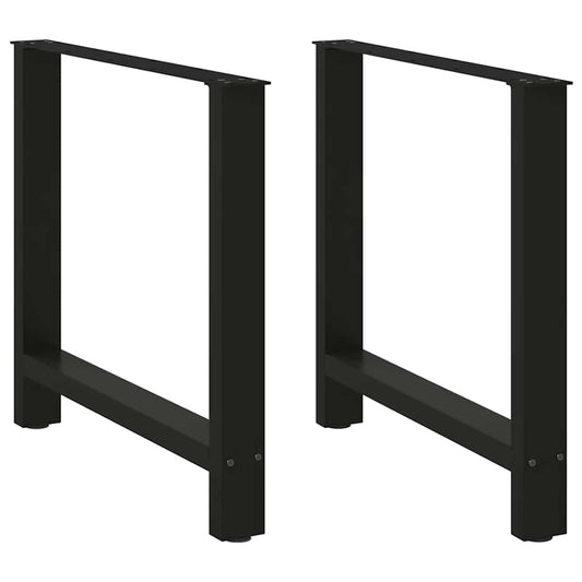 Coffee table legs black 2 pcs. 80x(72-73) cm steel
