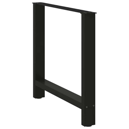 Esstischbeine Schwarz 2 Stk. 80x(72-73) cm Stahl