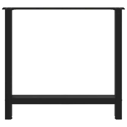 Esstischbeine Schwarz 2 Stk. 80x(72-73) cm Stahl