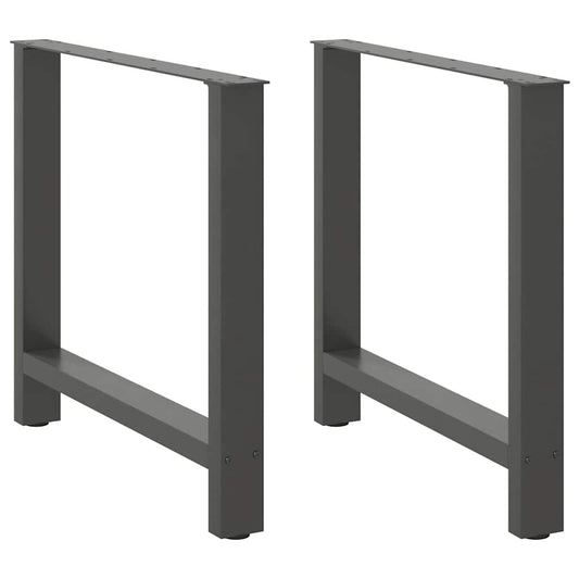 Coffee table legs anthracite 2 pcs. 80x(72-73) cm steel