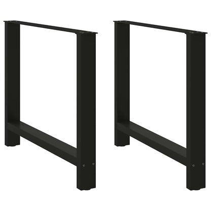 Esstischbeine Schwarz 2 Stk. 90x(72-73) cm Stahl