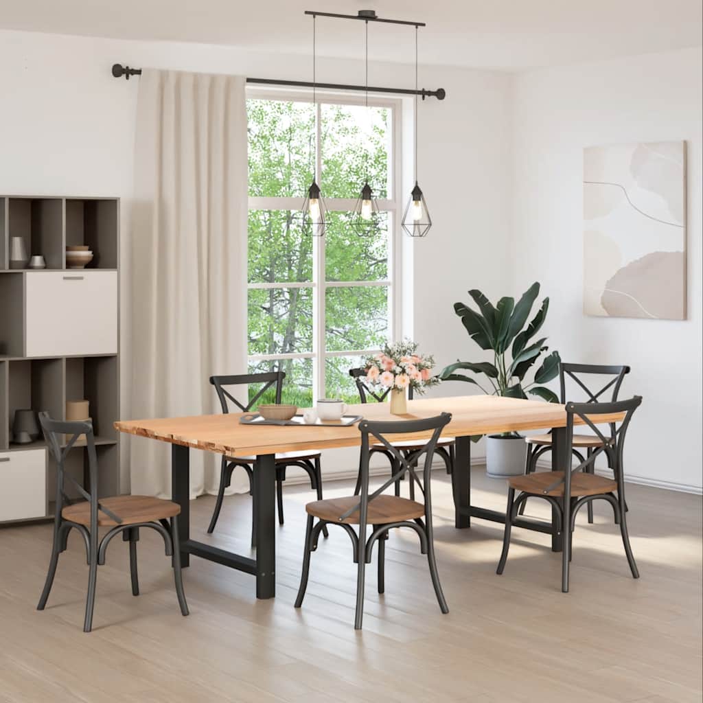 Coffee table legs black 2 pcs. 90x(72-73) cm steel