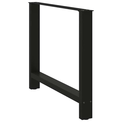 Esstischbeine Schwarz 2 Stk. 90x(72-73) cm Stahl