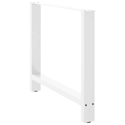 Esstischbeine Weiß 2 Stk. 90x(72-73) cm Stahl