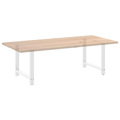 Esstischbeine Weiß 2 Stk. 90x(72-73) cm Stahl
