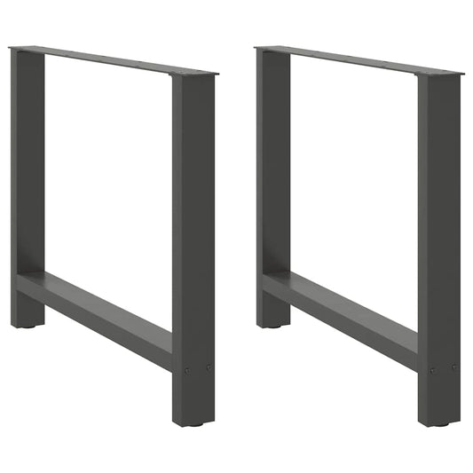 Coffee table legs anthracite 2 pcs. 100x(72-73) cm steel