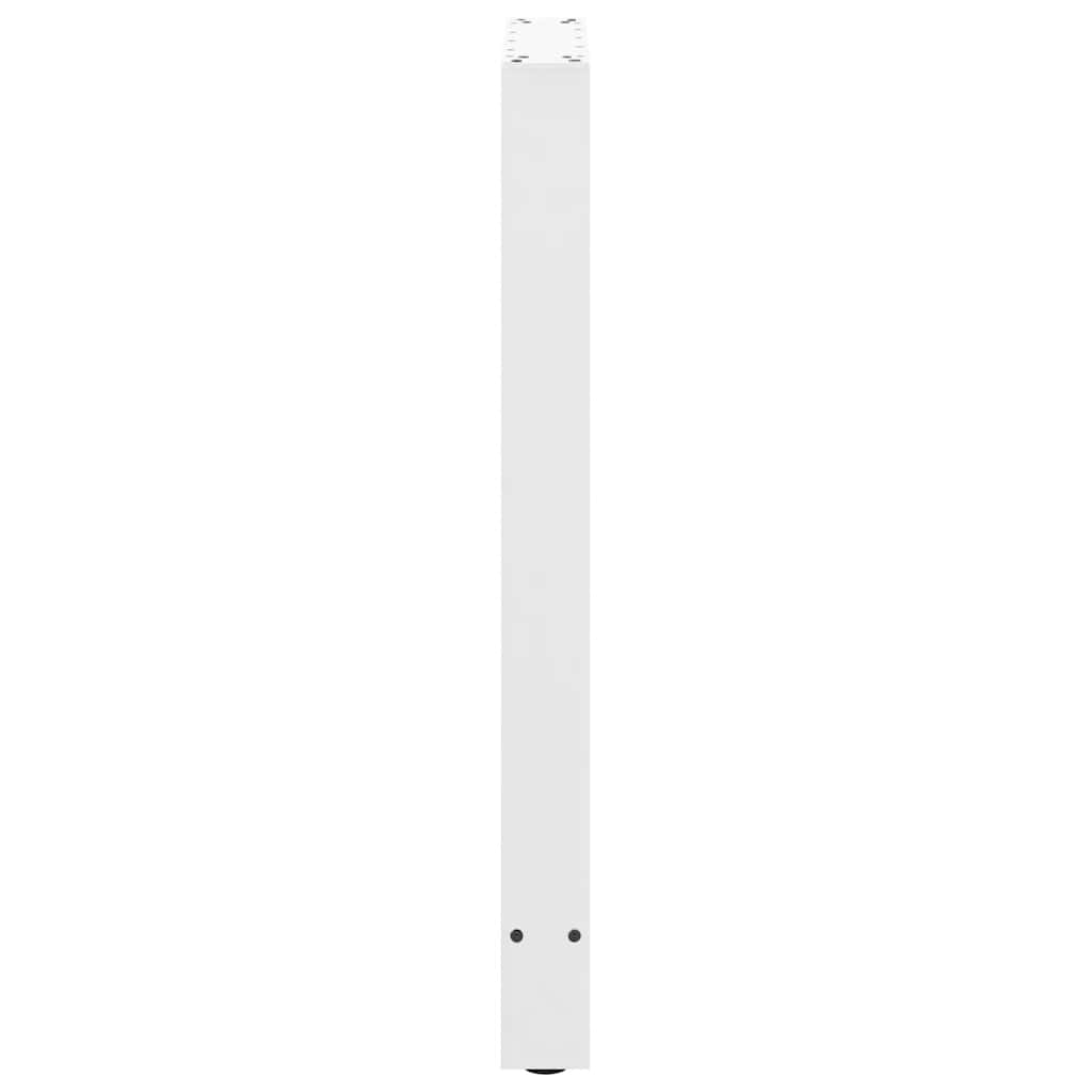 Bartischbeine Weiß 2 Stk. 40x(90-91) cm Stahl