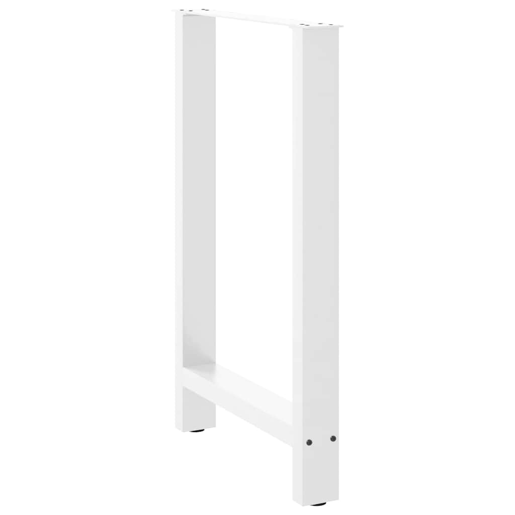Bartischbeine Weiß 2 Stk. 60x(90-91) cm Stahl