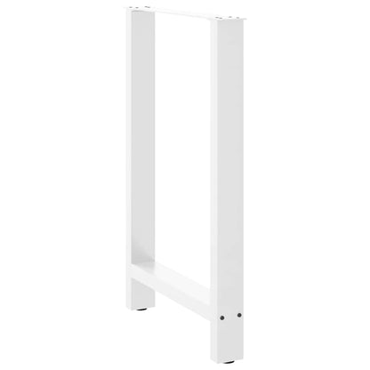 Bartischbeine Weiß 2 Stk. 60x(90-91) cm Stahl