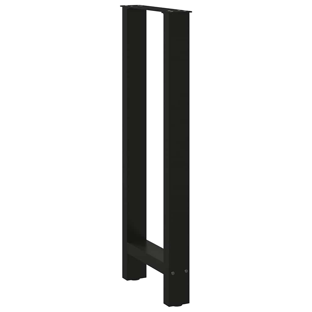 Bartischbeine Schwarz 2 Stk. 40x(100-101) cm Stahl