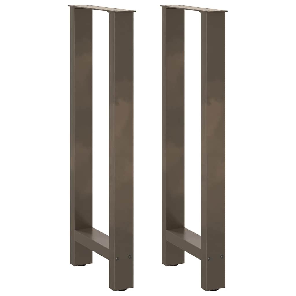 Bartischbeine Naturstahl 2 Stk. 40x(100-101) cm Stahl