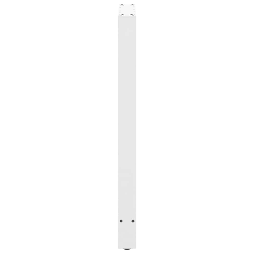 Bartischbeine Weiß 2 Stk. 60x(100-101) cm Stahl