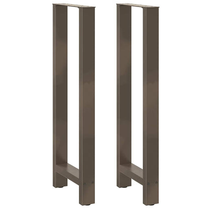 Bartischbeine Naturstahl 2 Stk. 50x(110-111) cm Stahl