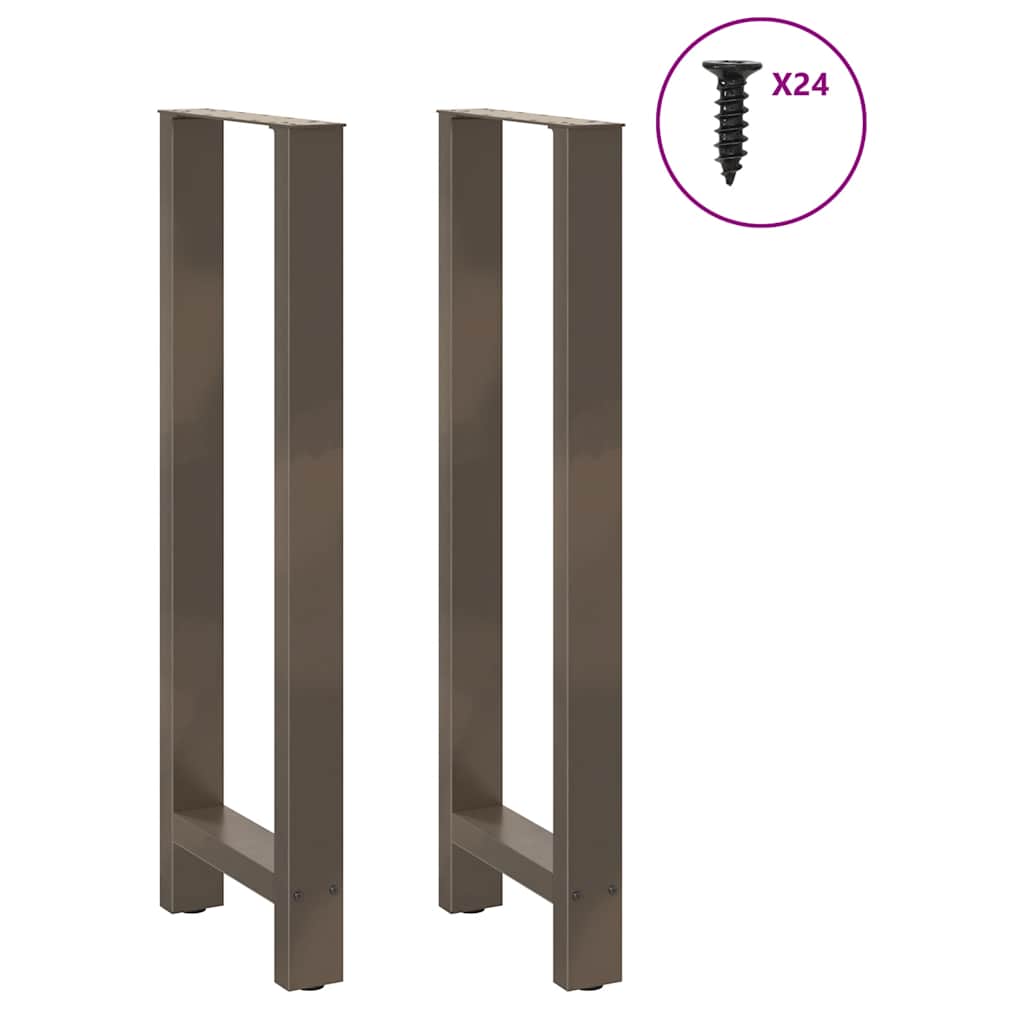 Bartischbeine Naturstahl 2 Stk. 50x(110-111) cm Stahl
