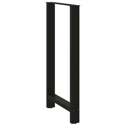 Bartischbeine Schwarz 2 Stk. 60x(110-111) cm Stahl