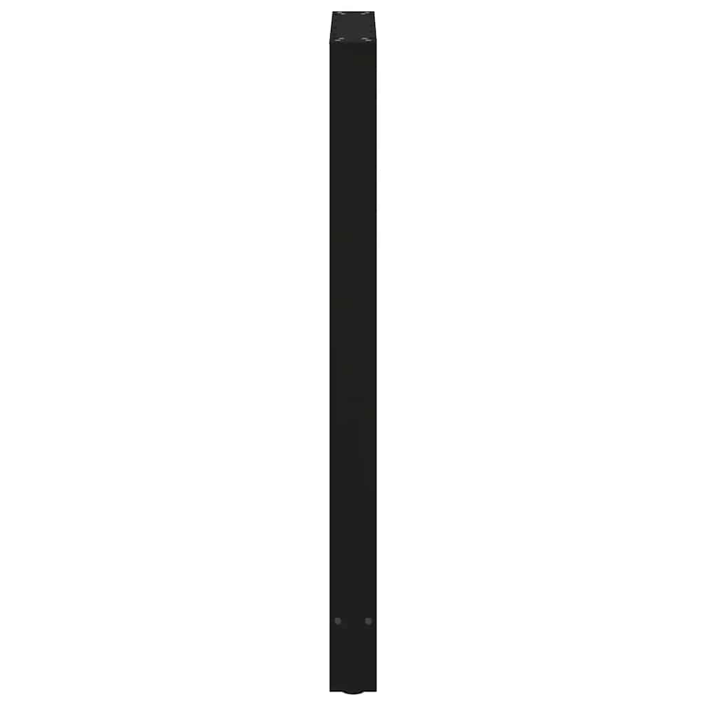 Bartischbeine Schwarz 2 Stk. 60x(110-111) cm Stahl