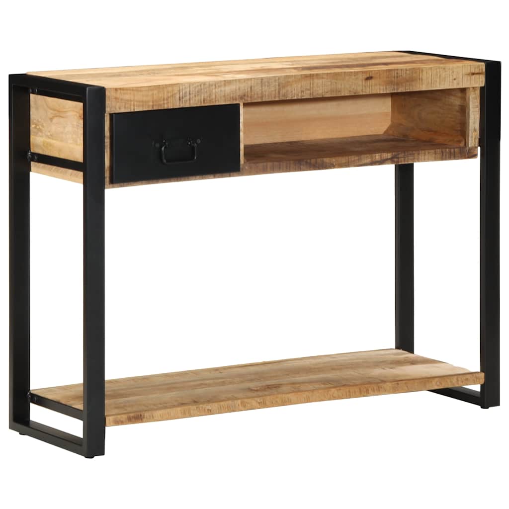 Konsolentisch 100x35x75 cm Raues Massivholz Mango