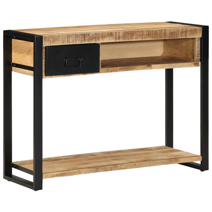 Konsolentisch 100x35x75 cm Raues Massivholz Mango