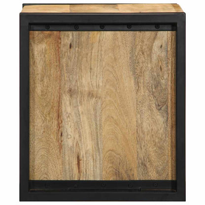 Nachttische 2 Stk. 40x35x40 cm Raues Mango-Massivholz