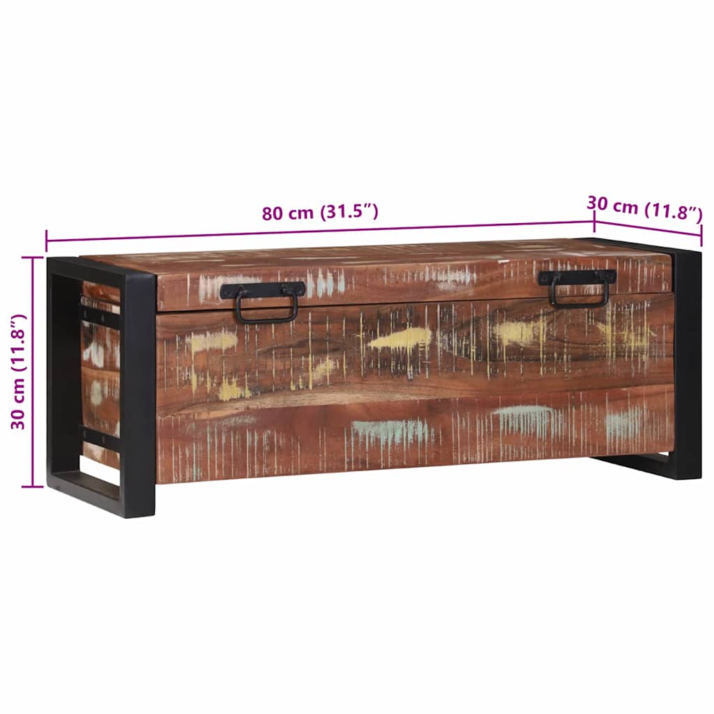 Aufbewahrungs-Truhen 80 x 30 x 30 cm Massivholz Altholz