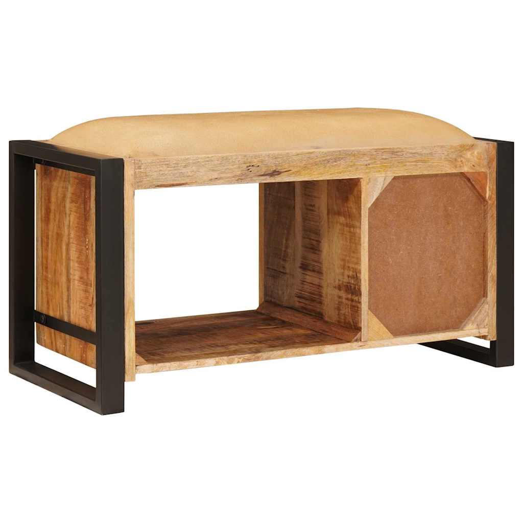 Sitzbank mit Stauraum Braun 80 x 35 x 40 cm Massivholz Mango