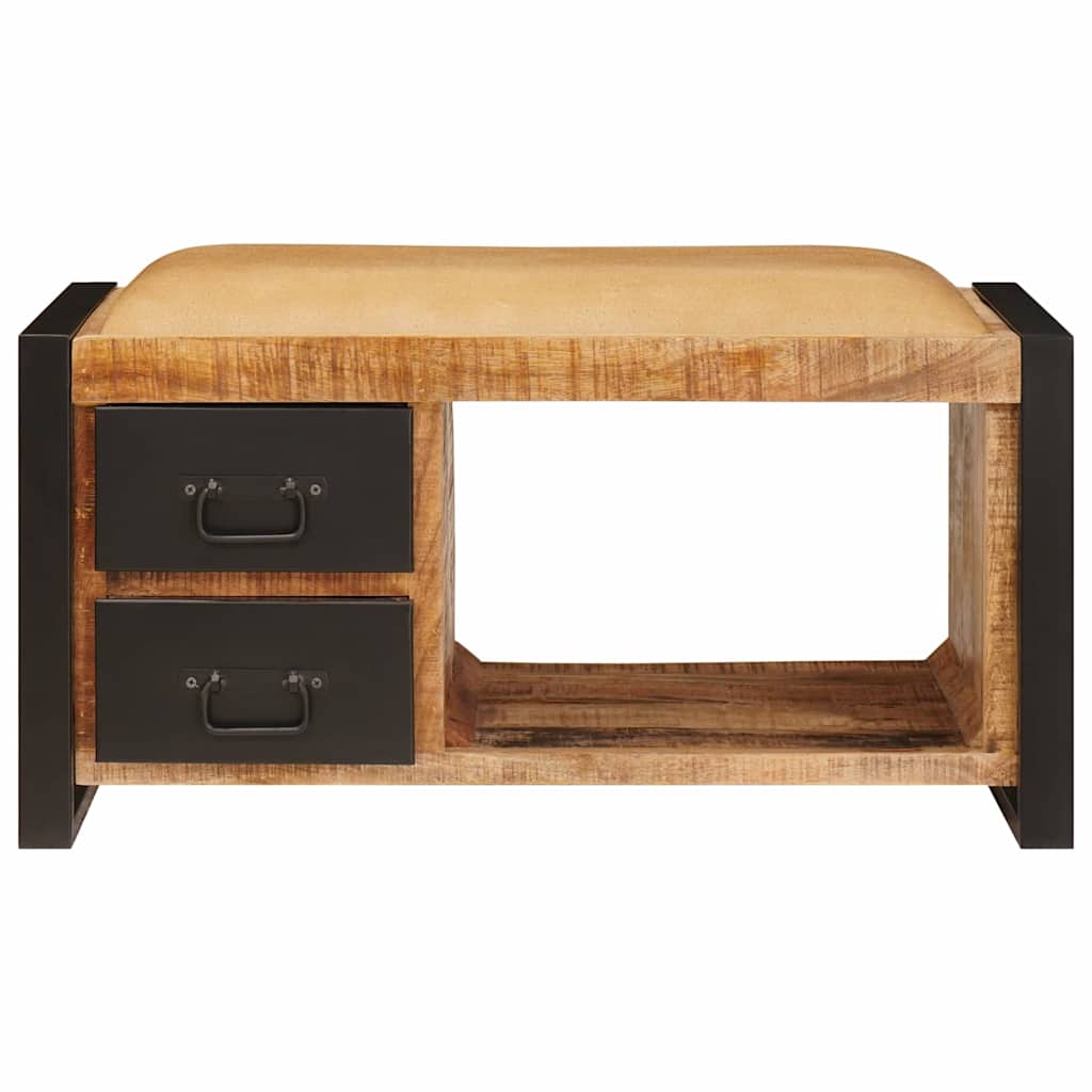 Sitzbank mit Stauraum Braun 80 x 35 x 40 cm Massivholz Mango