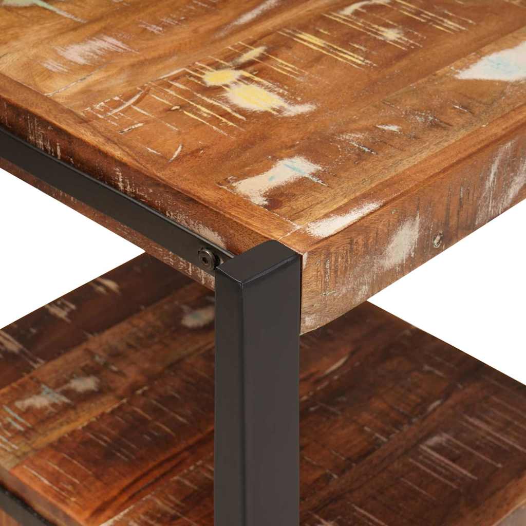 Ankleidehaken mit Regal Mehrfarbig Massives upgecyceltes Holz