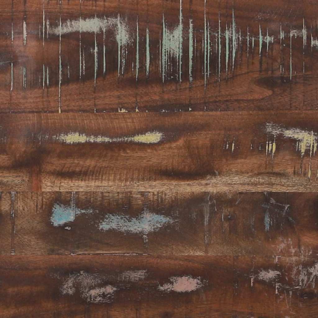 Beistelltisch mit Regal Mehrfarbig Massives upgecyceltes Holz