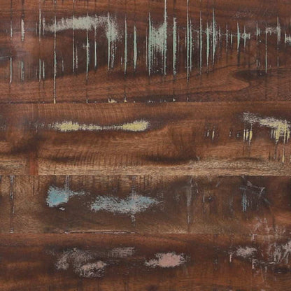 Beistelltisch mit Regal Mehrfarbig Massives upgecyceltes Holz