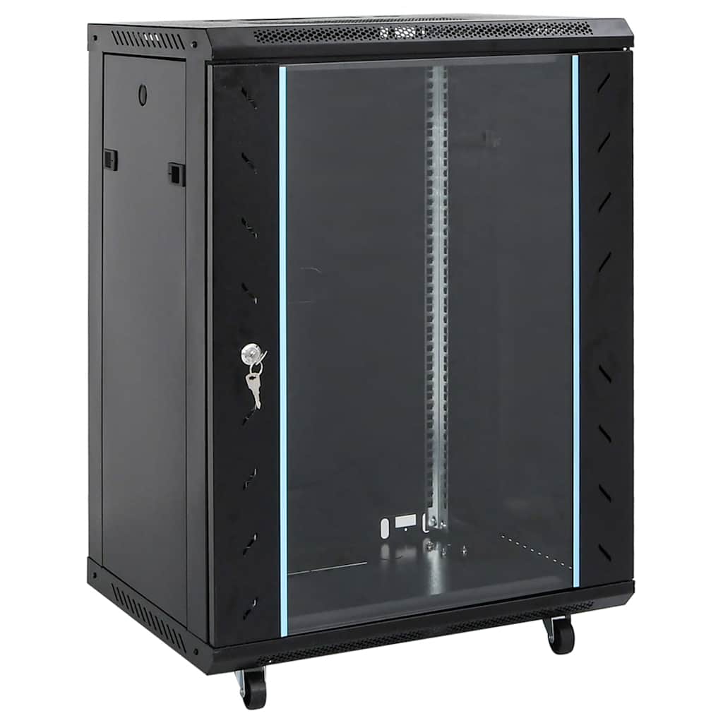15U Netzwerkschrank 19" IP20 Schwarz 60x45x86 cm
