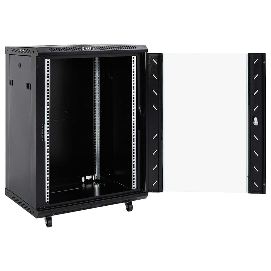15U Netzwerkschrank 19" IP20 Schwarz 60x45x86 cm