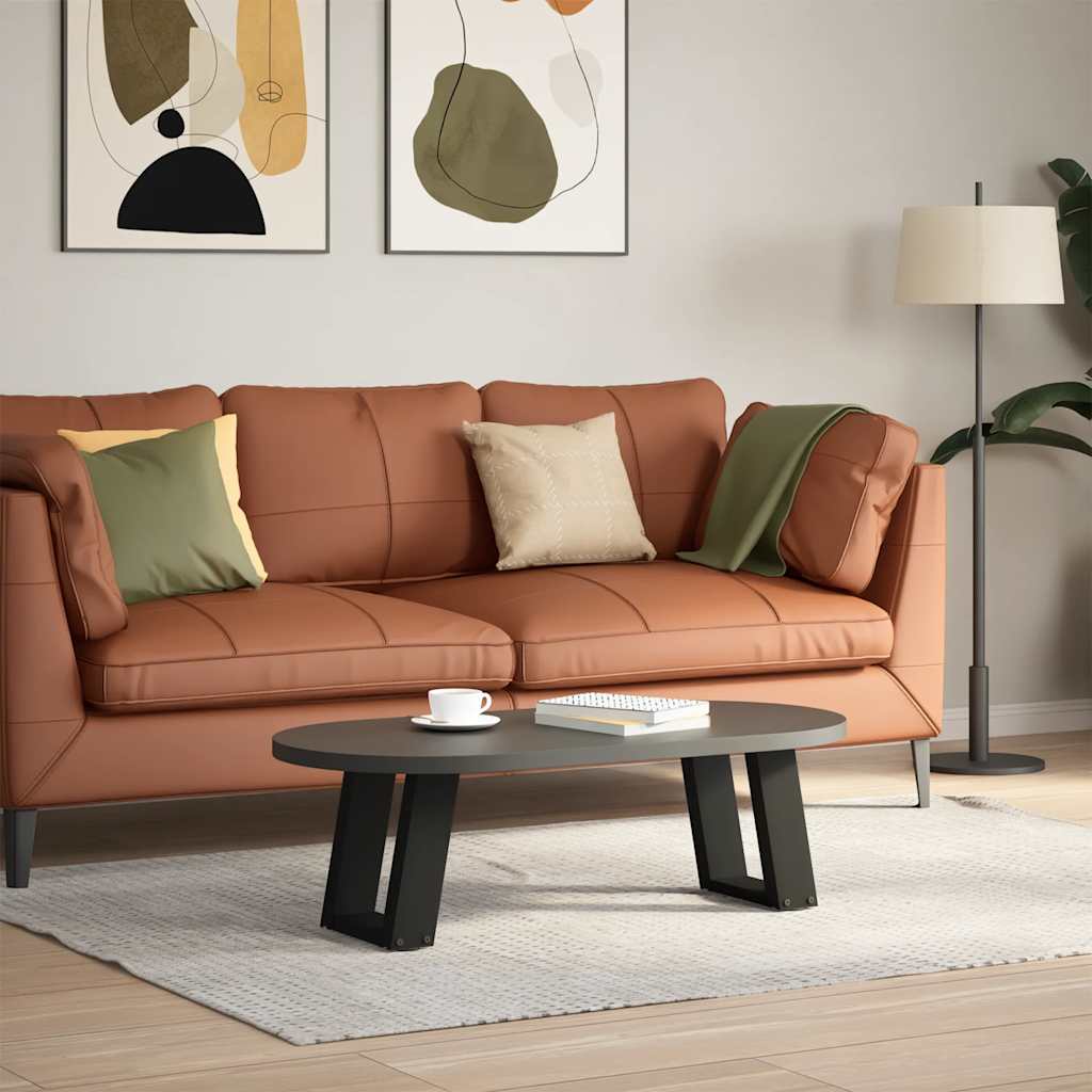 Pieds de table basse en U, 2 pièces, noir, 30 x 30-31 cm, acier
