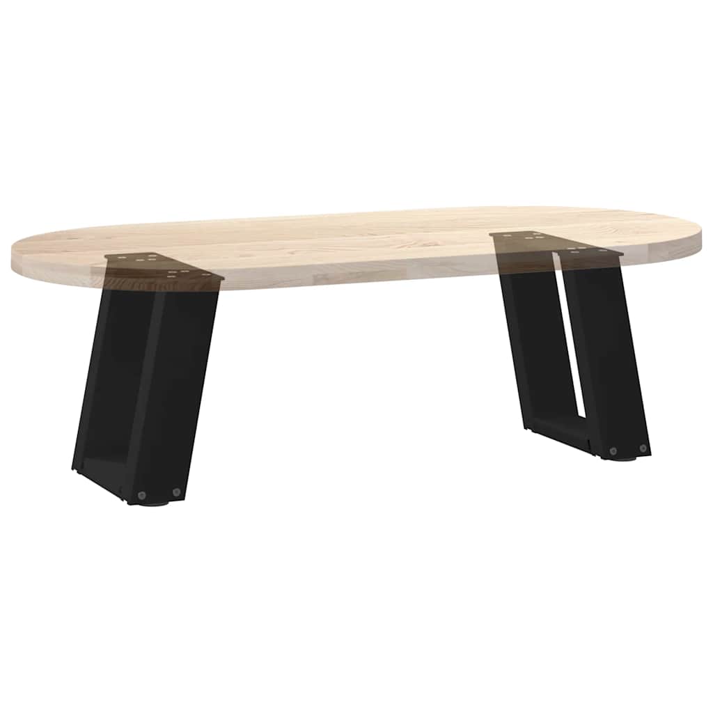 Pieds de table basse en U, 2 pièces, noir, 30 x 30-31 cm, acier
